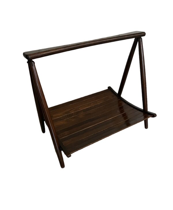 Mid Century Modern Folding Wood Magazine Holder/ MCM Danish Style