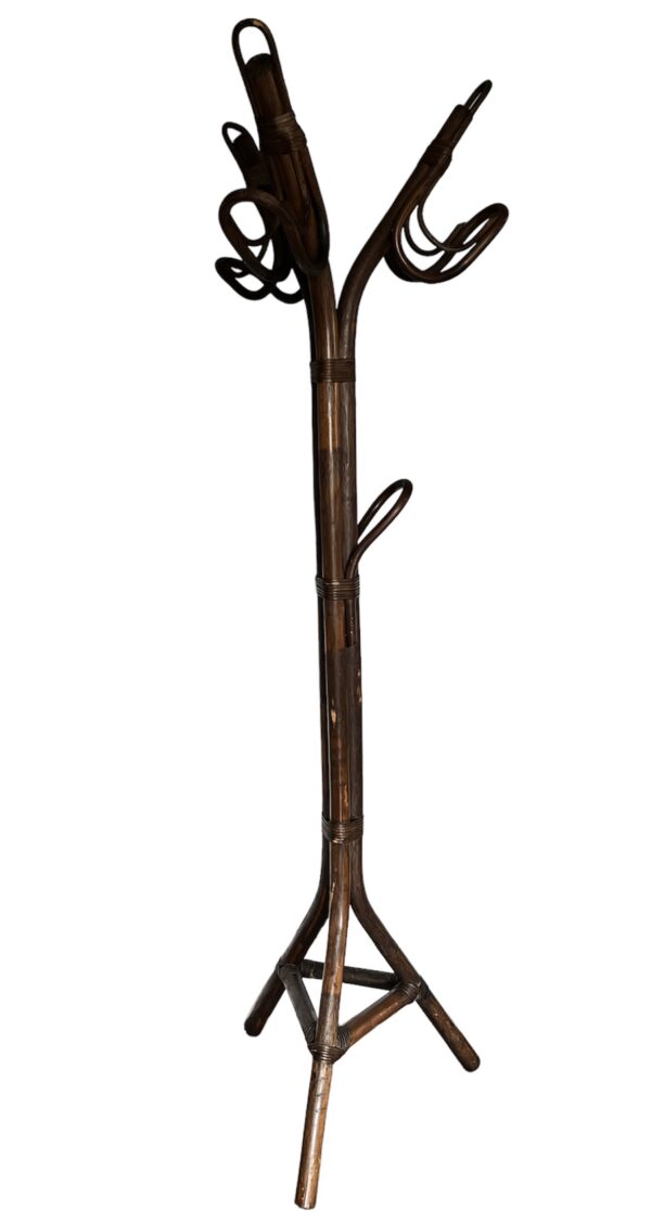 Franco Albini Style Vintage Rattan Coat Rack - Image 7