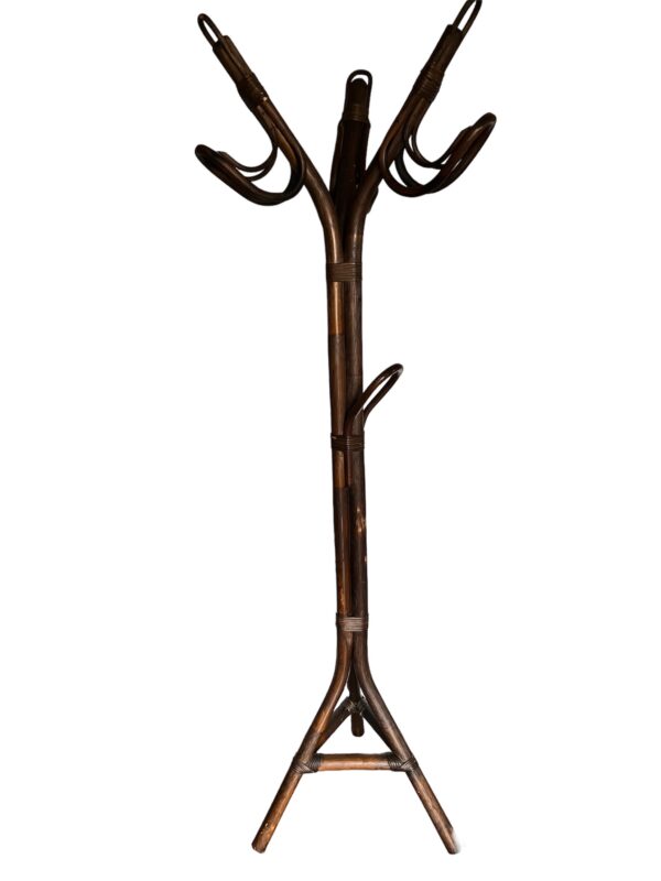 Franco Albini Style Vintage Rattan Coat Rack - Image 8