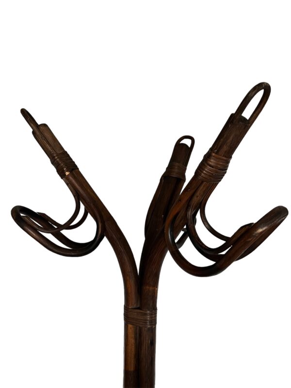 Franco Albini Style Vintage Rattan Coat Rack - Image 9