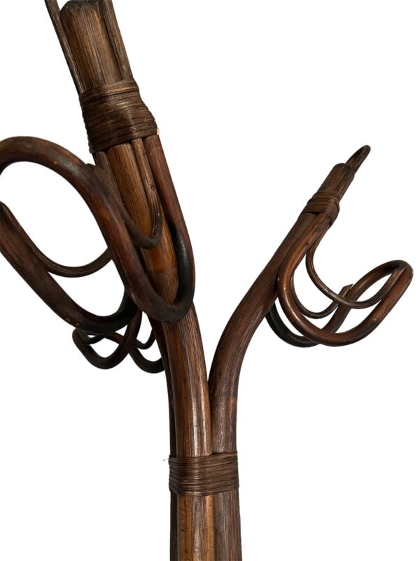 Franco Albini Style Vintage Rattan Coat Rack - Image 11