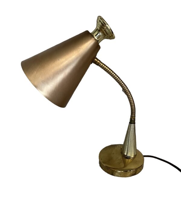 MCM Cone Gooseneck Desk Lamp / Mid Century Atomic Lamp