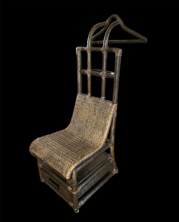Vintage Rattan / Bamboo Gentleman's Valet Butler - Image 3