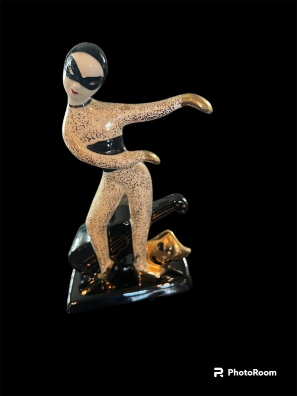 Harlequin ‘Two Face’ Figurines, Lefton W1379. Hedi Schoop Figurines - Rare Find - Image 5