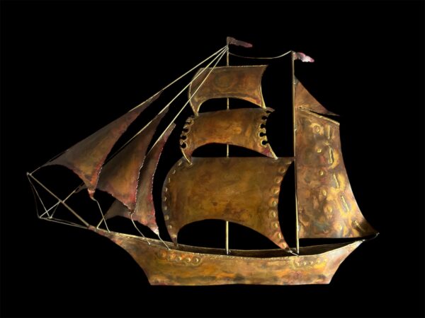 Large Vintage Brutalist Copper Sculpture / in the Style of Curtis Jeré - Image 9