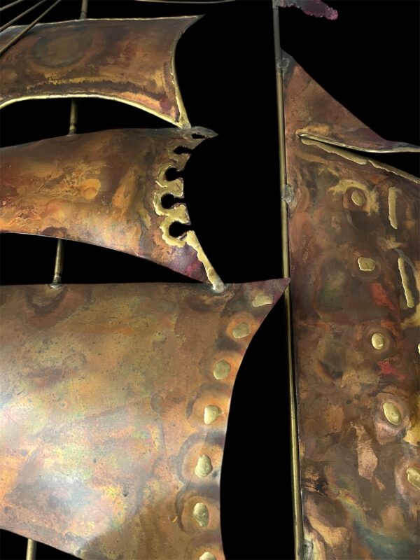Large Vintage Brutalist Copper Sculpture / in the Style of Curtis Jeré - Image 2