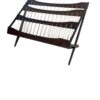 Mid Century Modern Teak & Rope Magazine Rack / MCM Teak Newspaper Rack - Image 3
