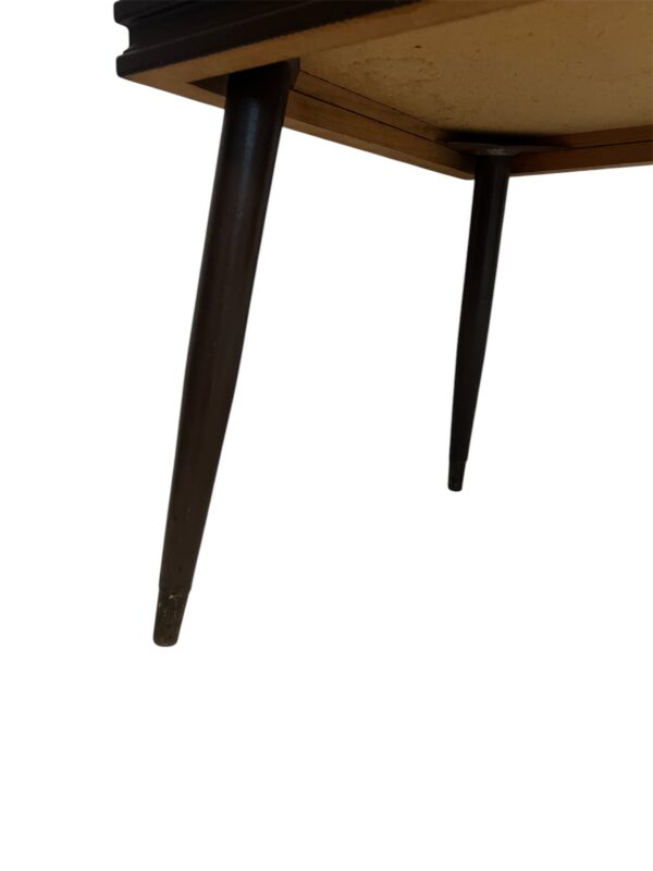 Two Tiered Vintage End Table With Brass Accents / Retro Step End Table - Image 9