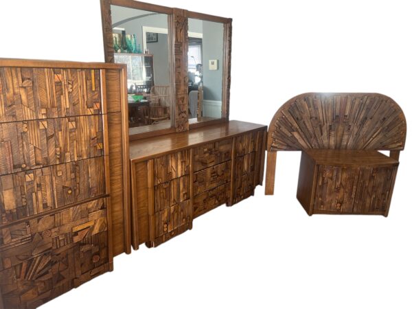 5 piece Vintage Lane Pueblo Brutalist Bedroom Set. (will separate set) - Image 2