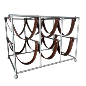 Mid-Century Modern Arthur Umanoff-Style 6-Bottle Wine Rack