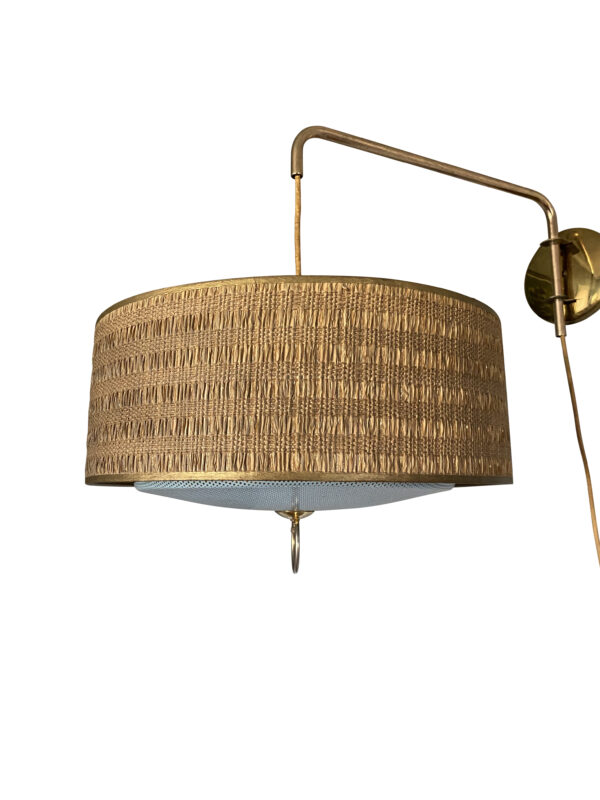 MCM Counterweight Hanging Lamp / Mid Century Modern Drum Light