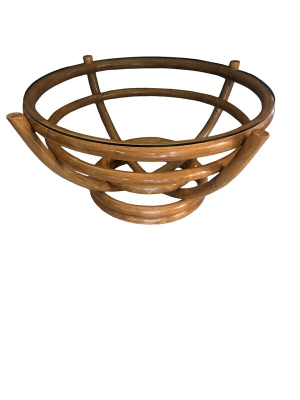 Paul Frankl Style Rattan Coffee Table - Image 10