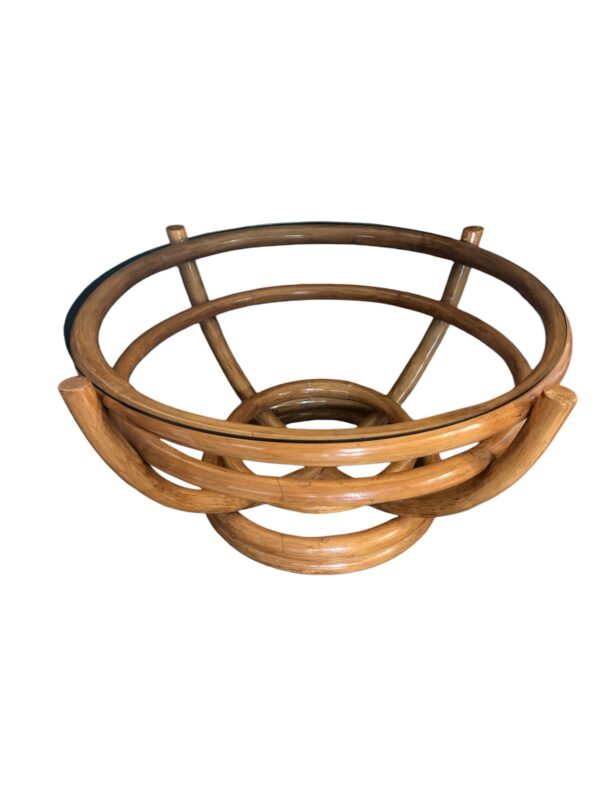 Paul Frankl Style Rattan Coffee Table - Image 5