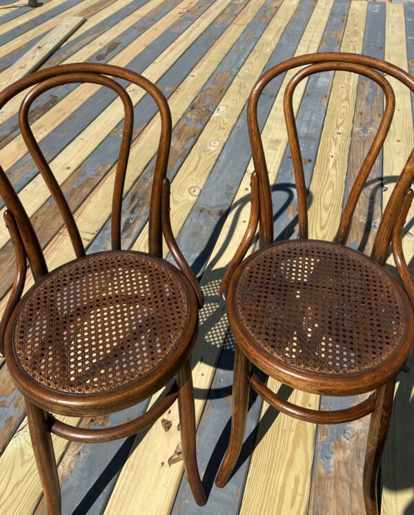 Vintage Bentwood Cane Bistro Chairs/ Vintage Speakeasy Chairs / Thonet - Image 10