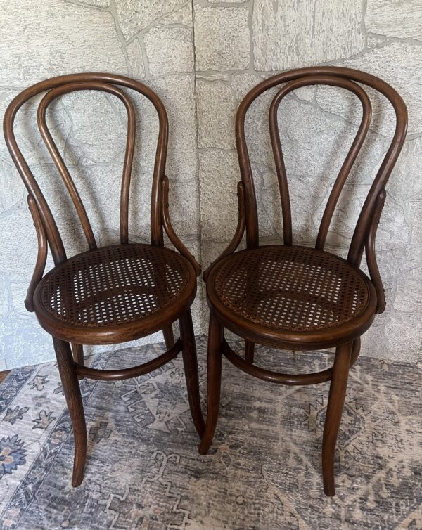 Vintage Bentwood Cane Bistro Chairs/ Vintage Speakeasy Chairs / Thonet - Image 2