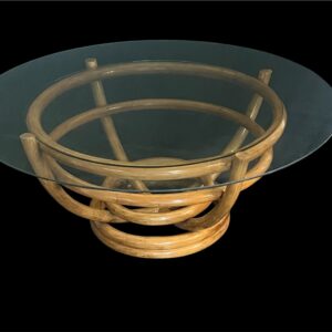 Paul Frankl Style Rattan Coffee Table