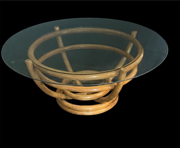 Paul Frankl Style Rattan Coffee Table
