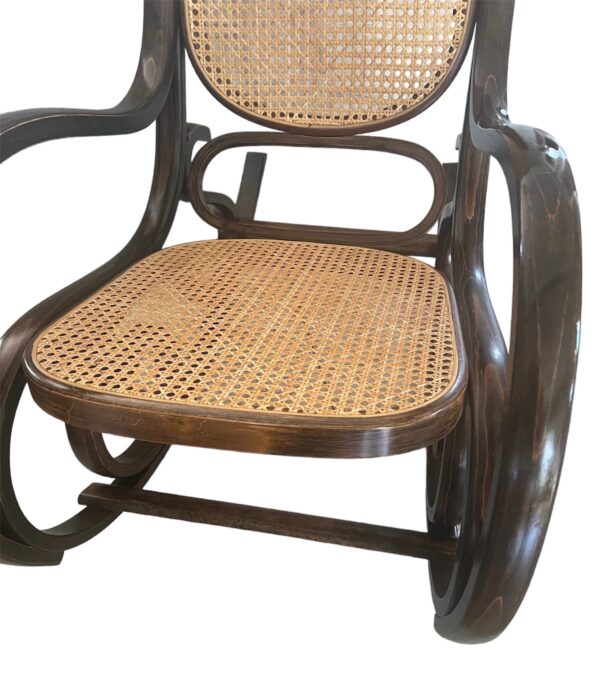 Vintage Bentwood Rocker/ Classic Thonet Style Bentwood Rocker / Bohemian Rocking - Image 8