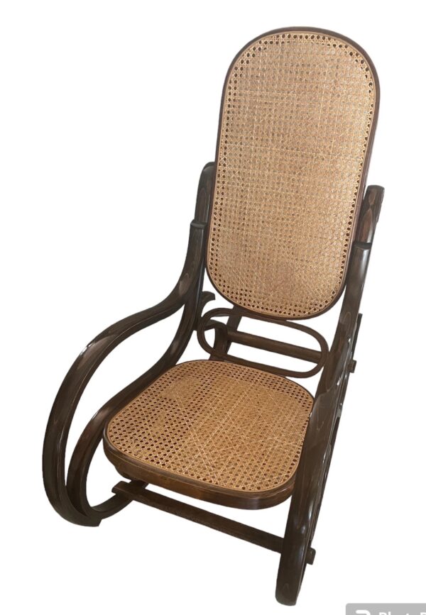 Vintage Bentwood Rocker/ Classic Thonet Style Bentwood Rocker / Bohemian Rocking - Image 9