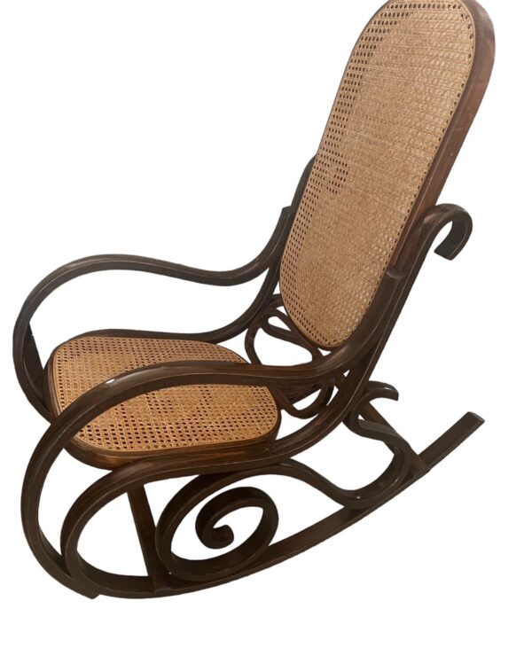 Vintage Bentwood Rocker/ Classic Thonet Style Bentwood Rocker / Bohemian Rocking - Image 2