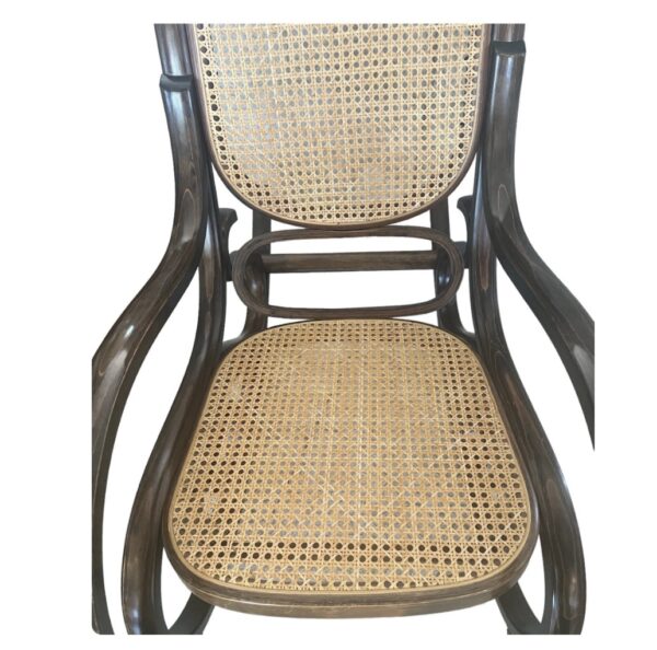 Vintage Bentwood Rocker/ Classic Thonet Style Bentwood Rocker / Bohemian Rocking - Image 10