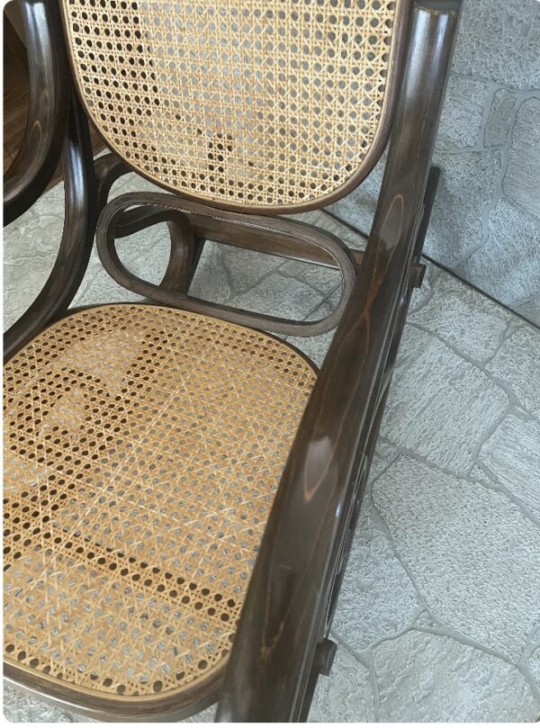 Vintage Bentwood Rocker/ Classic Thonet Style Bentwood Rocker / Bohemian Rocking - Image 7