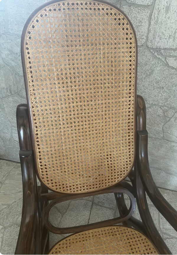 Vintage Bentwood Rocker/ Classic Thonet Style Bentwood Rocker / Bohemian Rocking - Image 3