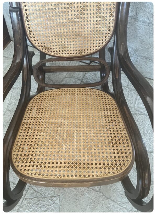 Vintage Bentwood Rocker/ Classic Thonet Style Bentwood Rocker / Bohemian Rocking - Image 4