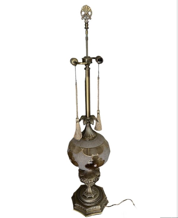 Hollywood Regency Gold Tassle Rope Table, Gilt Italian X Frame