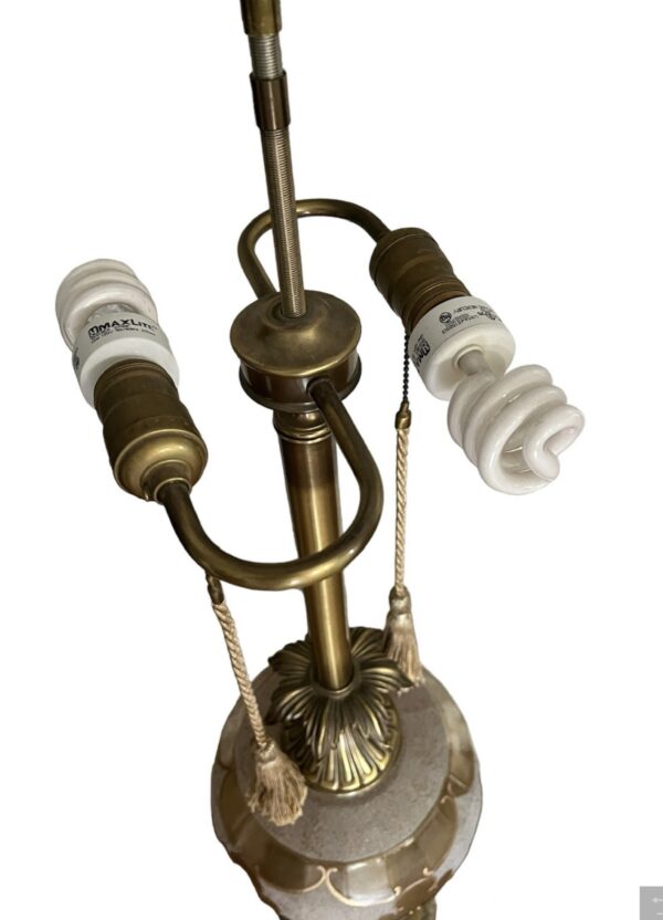 Hollywood Regency Gold Tassle Rope Table, Gilt Italian X Frame - Image 9