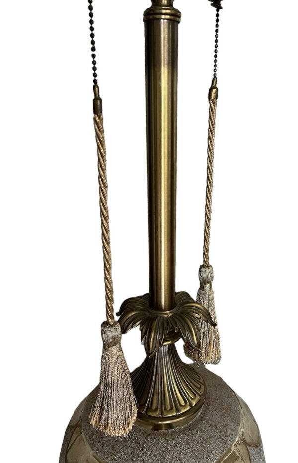 Hollywood Regency Gold Tassle Rope Table, Gilt Italian X Frame - Image 3