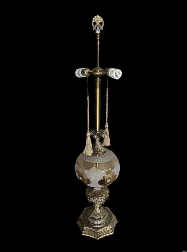 Hollywood Regency Gold Tassle Rope Table, Gilt Italian X Frame - Image 2