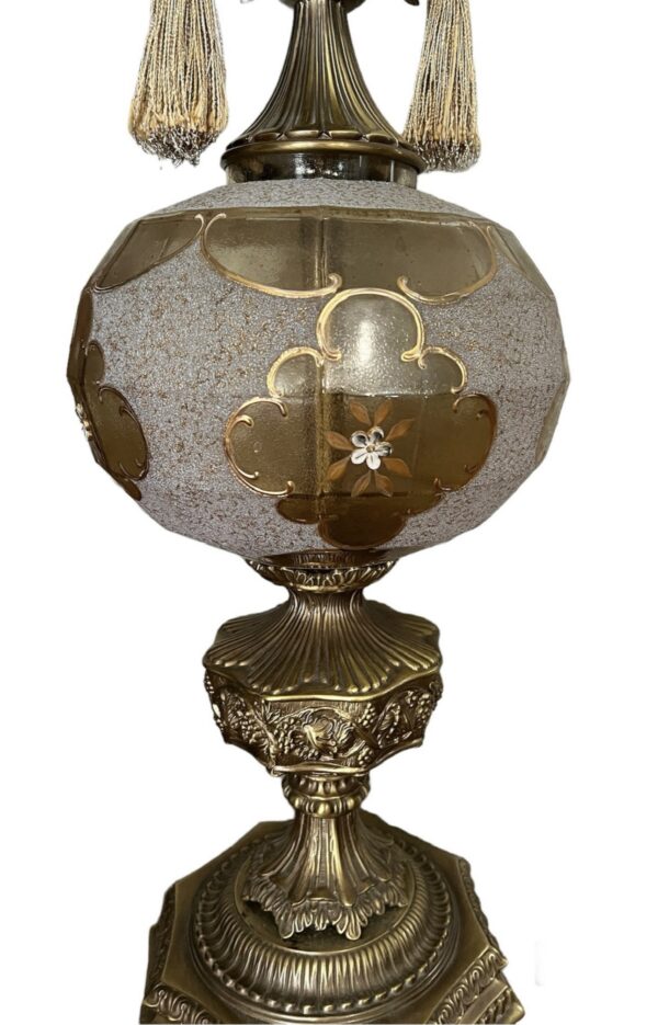 Hollywood Regency Gold Tassle Rope Table, Gilt Italian X Frame - Image 6