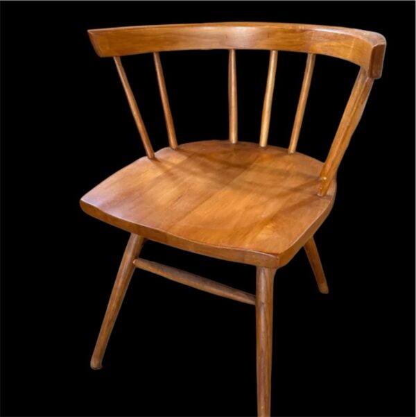 Rare Possible Prototype George Nakashima for Knoll “Straight Chair” – 7-Rung Back - Image 4