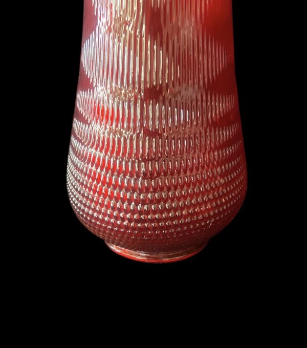 Vintage LE Smith Swung Glass Vase 34” Tall Ruby Red Mid-Century Modern XLarge Vase - Image 7