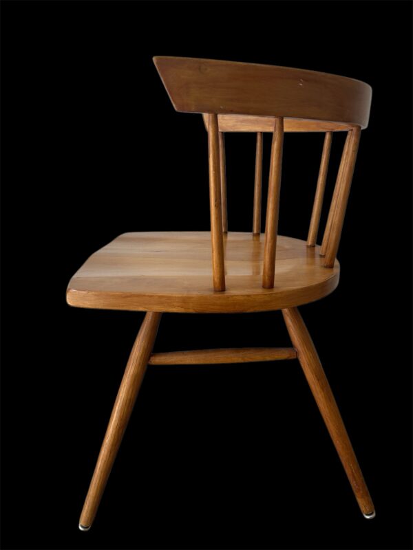 Rare Possible Prototype George Nakashima for Knoll “Straight Chair” – 7-Rung Back - Image 7