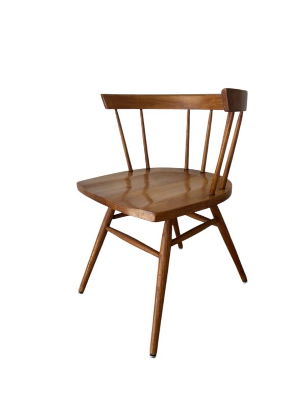 Rare Possible Prototype George Nakashima for Knoll “Straight Chair” – 7-Rung Back - Image 9