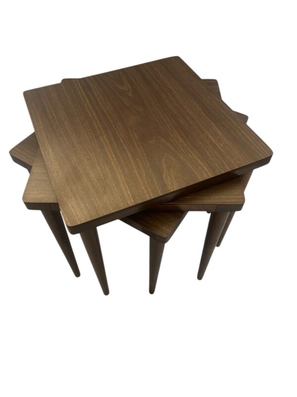 MCM Stacking Tables / MCM Nesting End Tables / Danish Modern Square Tables - Image 2