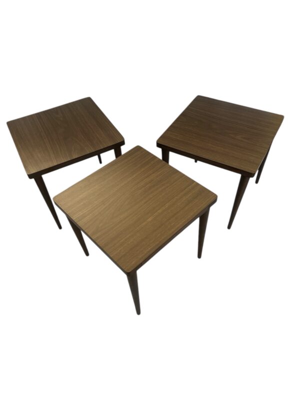 MCM Stacking Tables / MCM Nesting End Tables / Danish Modern Square Tables - Image 3