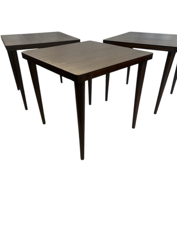 MCM Stacking Tables / MCM Nesting End Tables / Danish Modern Square Tables - Image 4