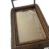 Vintage -Antique Wicker Tea Trolly/Bar Cart with Removable Glass Top Tray - Image 7