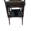Vintage -Antique Wicker Tea Trolly/Bar Cart with Removable Glass Top Tray - Image 3