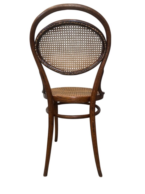 Vintage Posible Thonet Style Bentwood with Oval Cane Back / Seat - Image 4