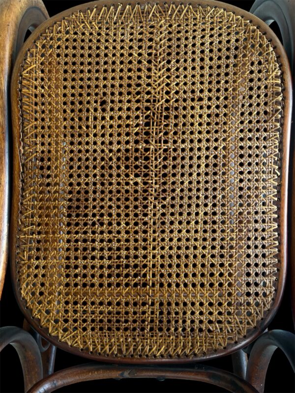 Vintage Armless Thonet Bentwood Rocking Chair with Cane Seat & Back - Image 6