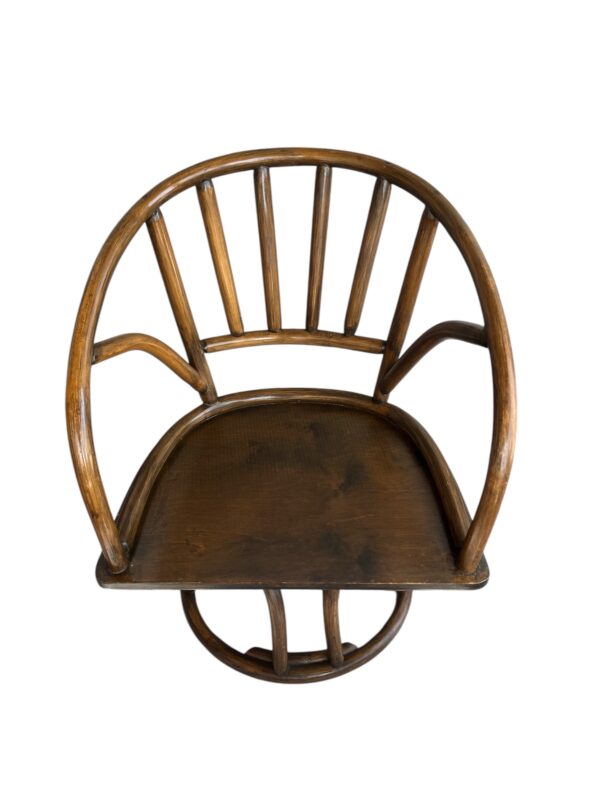 Vintage Rattan Swivel Barrel Chair/ Mid Century Modern Accent Seating / Boho Coastal Retro Furniture / MCM Lounge Chair. - Image 3