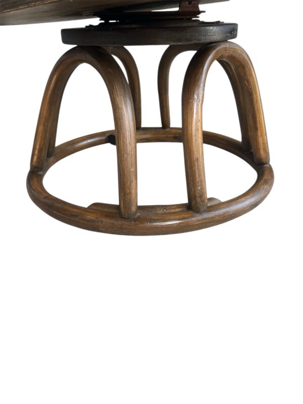Vintage Rattan Swivel Barrel Chair/ Mid Century Modern Accent Seating / Boho Coastal Retro Furniture / MCM Lounge Chair. - Image 6
