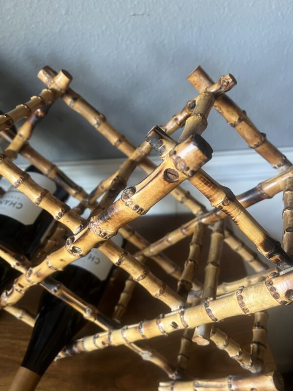 Vintage Burnt Bamboo Expandable Wine Rack - Image 4