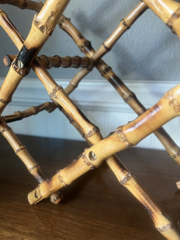 Vintage Burnt Bamboo Expandable Wine Rack - Image 5