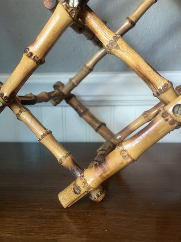 Vintage Burnt Bamboo Expandable Wine Rack - Image 6