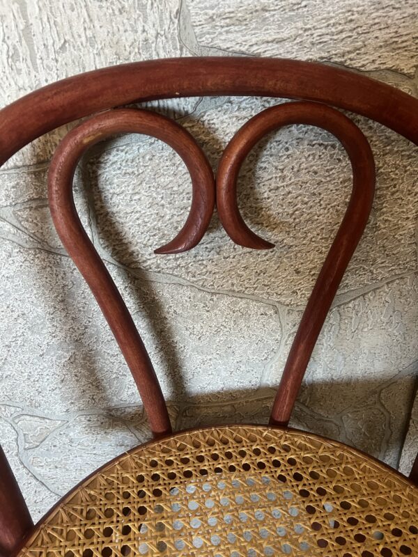 Vintage Bentwood Bar Stool: Thonet Style Cane Seat, Made in Romania - Image 8